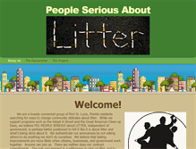 Tablet Screenshot of peopleseriousaboutlitter.com